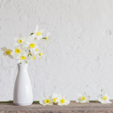 beyaz arka planda beyaz vazo daner