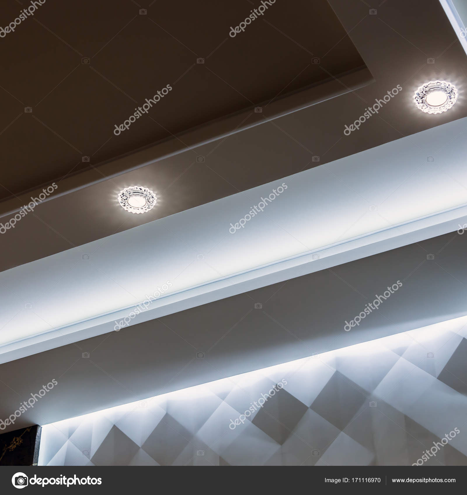 Suspended Ceiling And Drywall Construction In The Decoration