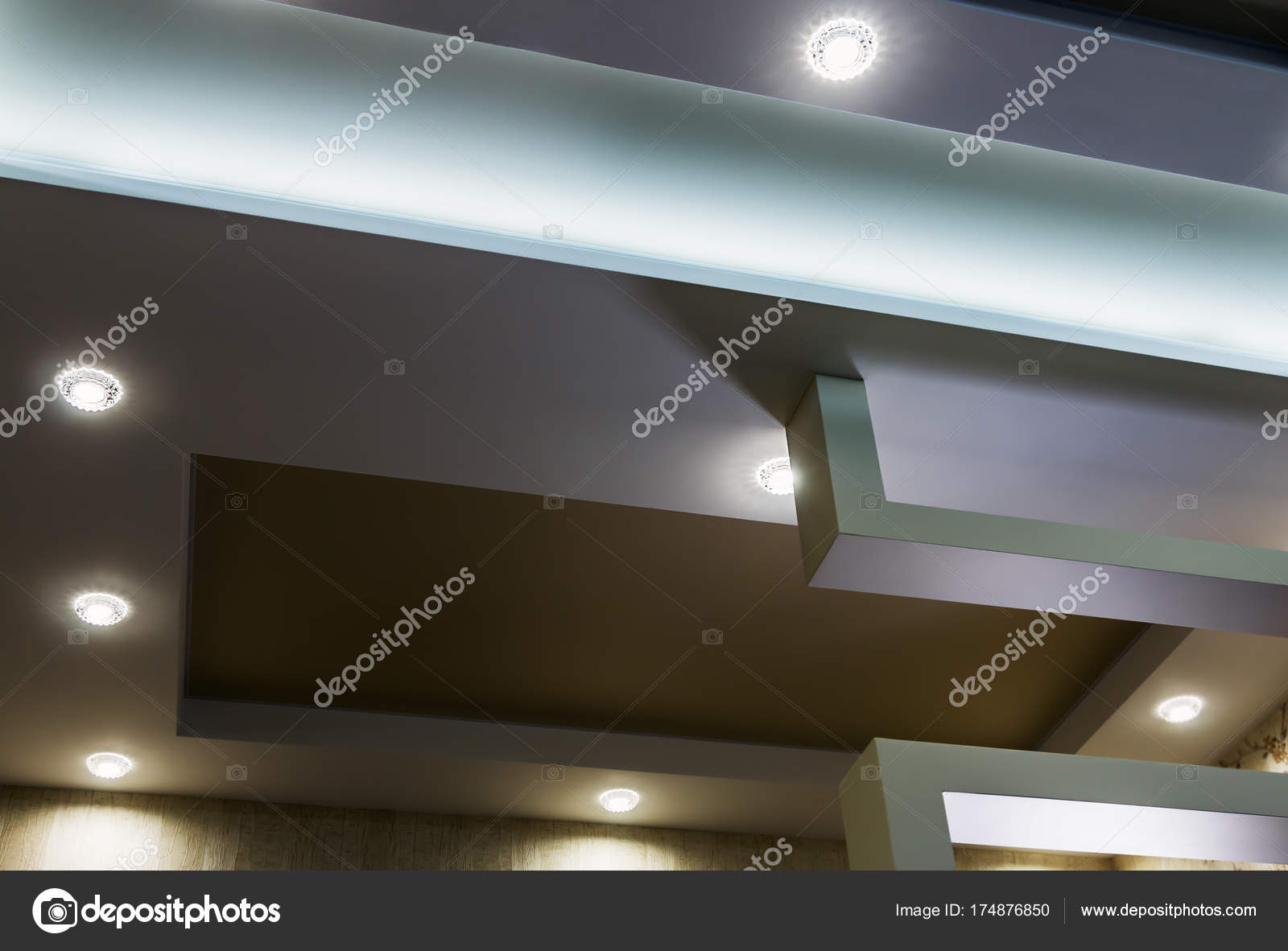 Suspended Ceiling And Drywall Construction In The Decoration