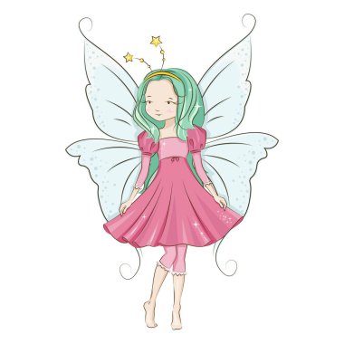  Little fairy, vector. clipart