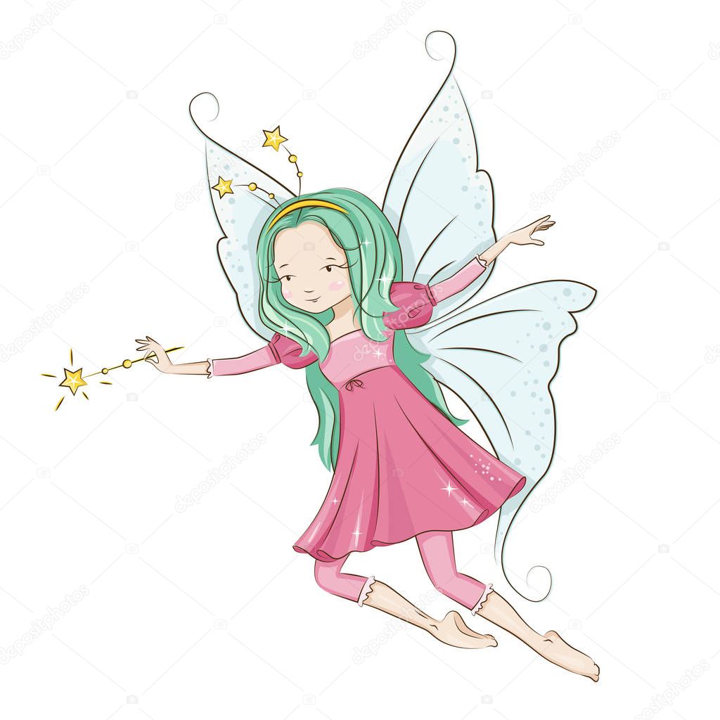  Little fairy, vector.