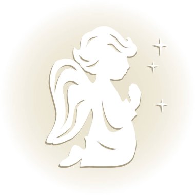 Template angel for decoration. clipart