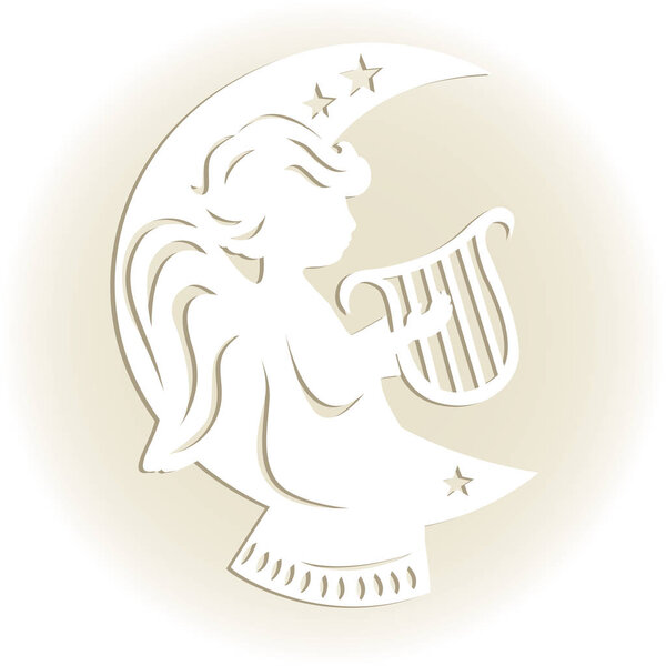 Template angel for decoration.