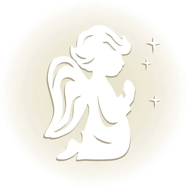 Sjabloon angel voor decoratie. — Stockvector