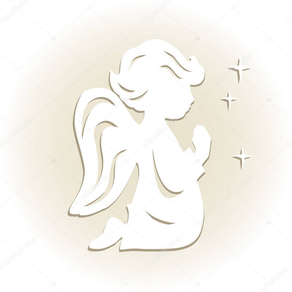 Template angel for decoration.