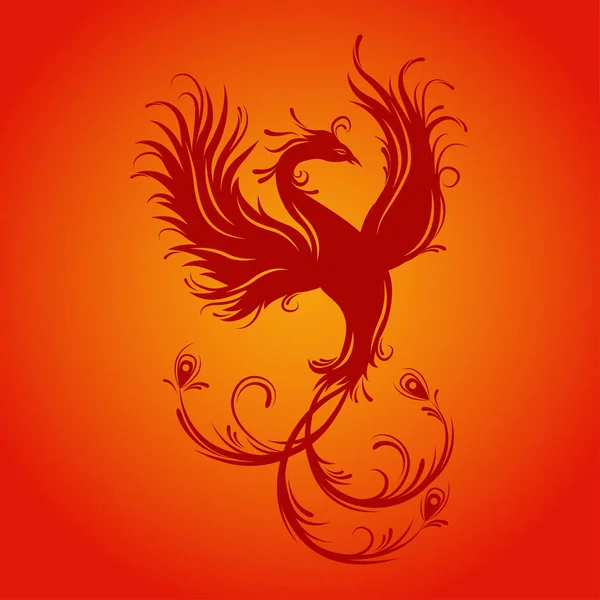 Sylwetka Red Fenix. — Wektor stockowy