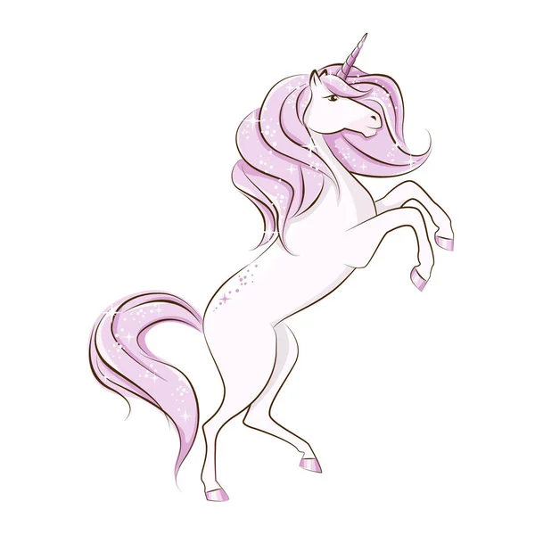 The beautiful magical unicorn. — Stock Vector