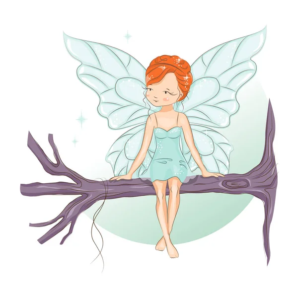 The beautiful little fairy. — Stock Vector