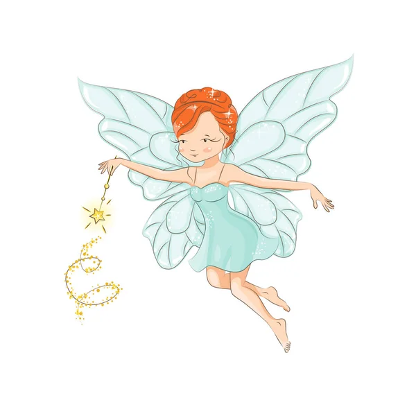 The beautiful little fairy. — Stock Vector