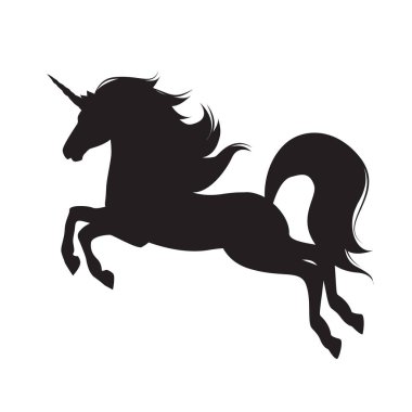  Sihirli unicorn silüeti. 