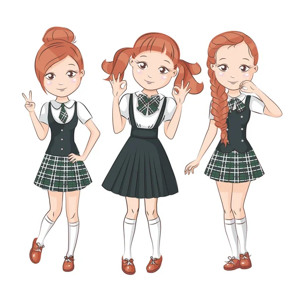 Tres novias lindas . — Vector de stock