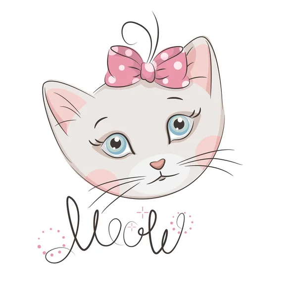 Mignon petit chaton . — Image vectorielle