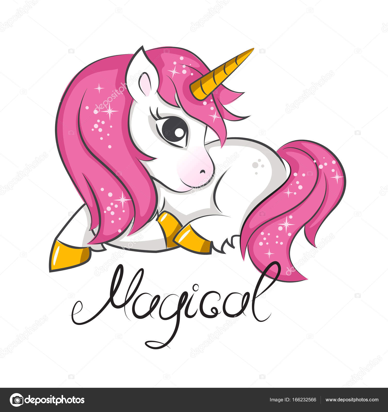 Cute magical unicorn. Stock Vector Image by ©sivanova 166232566