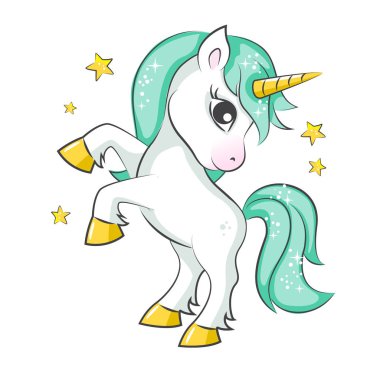 Sevimli küçük uinicorn.