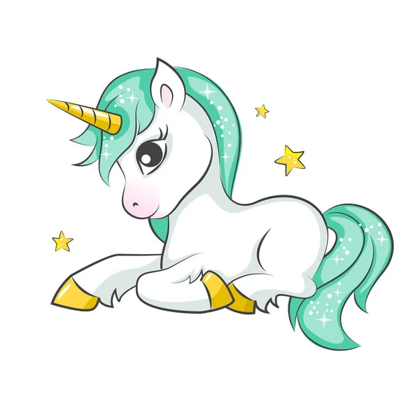 Cute little uinicorn. — Stock Vector