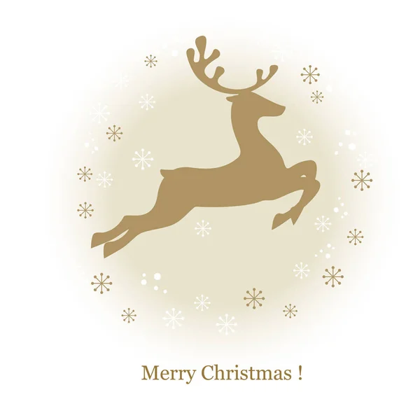 Boże Narodzenie sylwetki jeleni. — Wektor stockowy