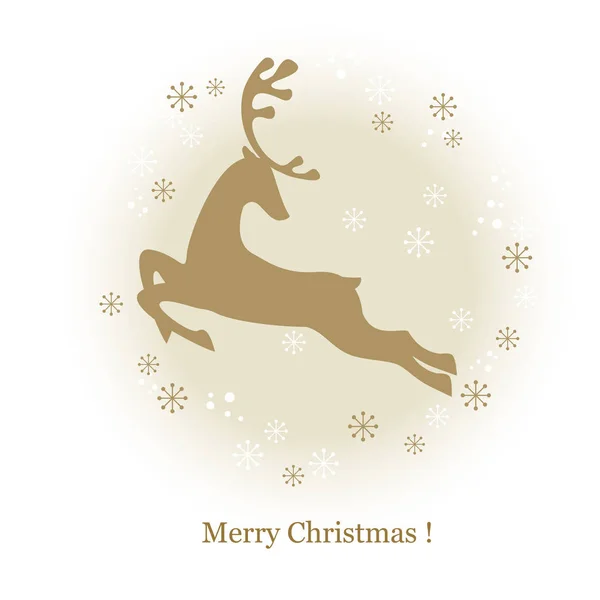 鹿的圣诞节剪影. — 图库矢量图片