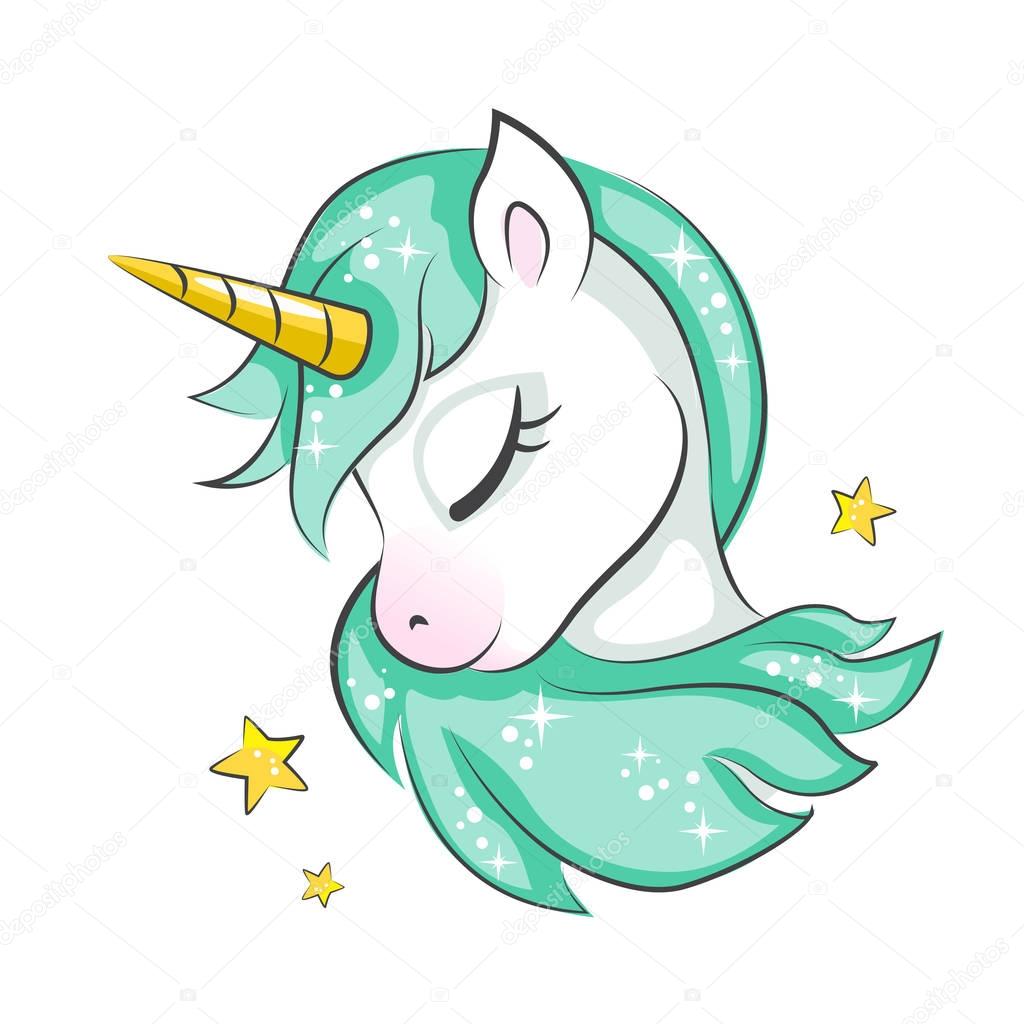 cute magical unicorn stock vector sivanova 171164160
