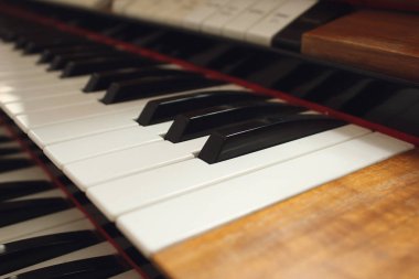 Müzik aleti closeup klavye tuşları