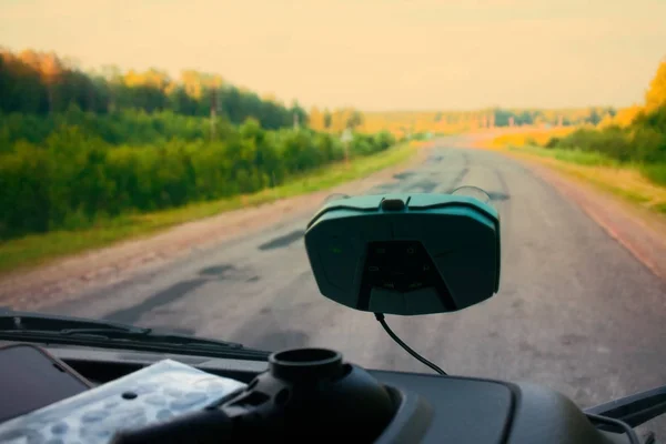 Platón, sistema de recogida de dinero para el uso de carreteras para los camioneros . —  Fotos de Stock