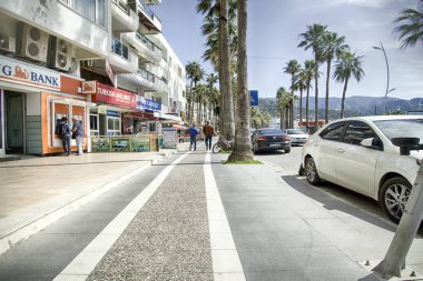 Marmaris sokakları görüntüleyin. Marmaris Türkiye'de popüler turistik yer.
