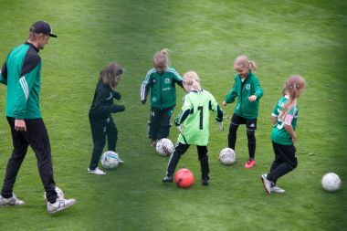 kids soccer sports practice in capital clipart