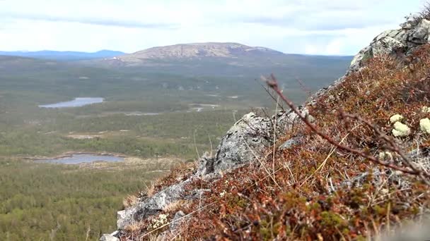 ノルウェーの高原 fjelds と大河. — ストック動画