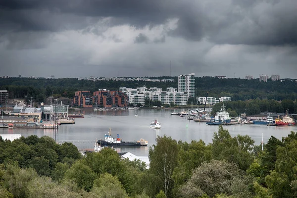 Hamn i Finlands skärgård - Turun satama — Stockfoto