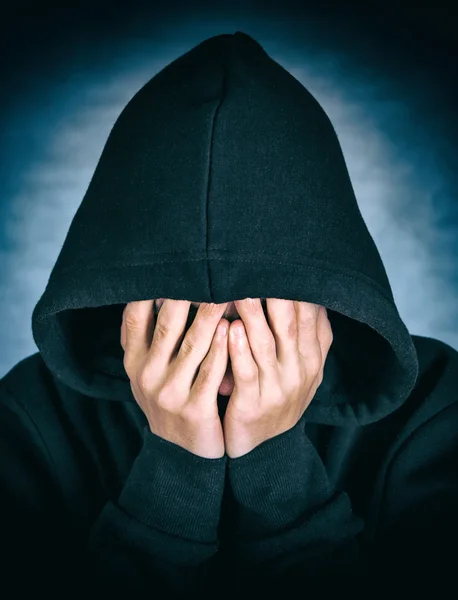 Sad Man in the Hood — Stock Photo, Image