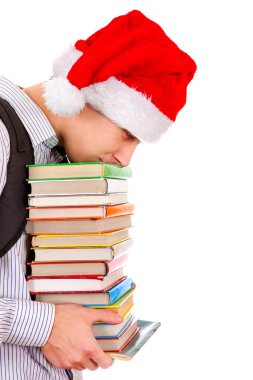 Yorgun genç bir kitap ile