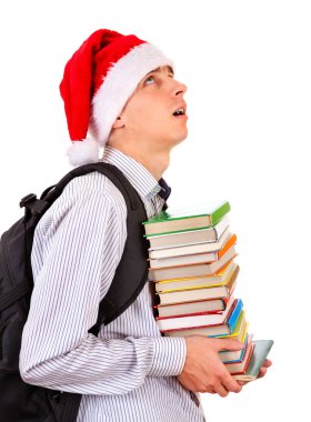 Yorgun genç bir kitap ile