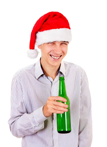 Young Man with a Beer — Stock Photo, Image
