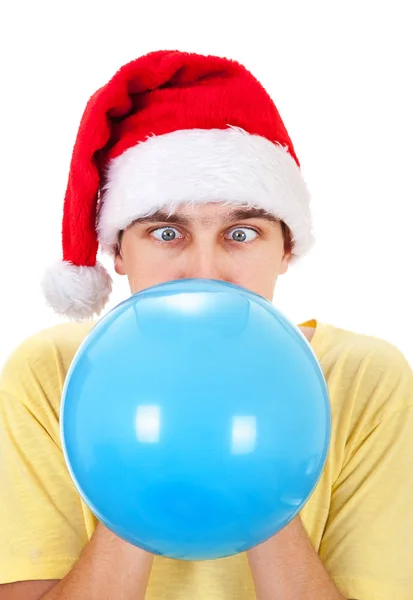 Jeune homme avec ballon — Photo