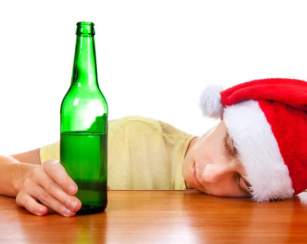 Young Man with a Beer — Stock Photo, Image