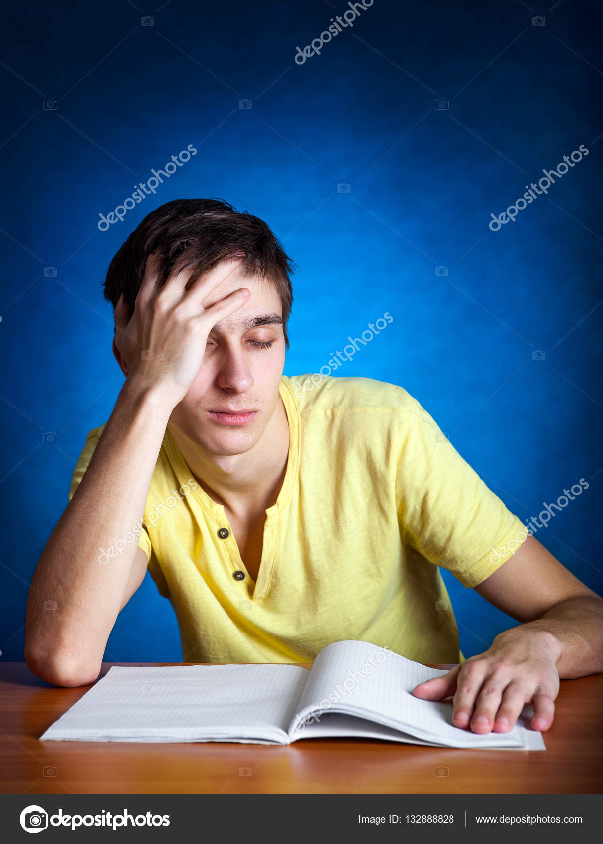 Sad Student With A Book Stock Photo C Sabphoto 132888828