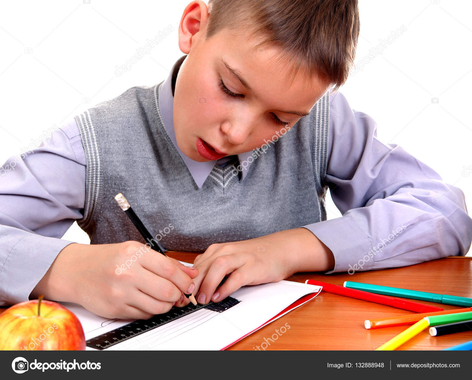 niño está dibujando — Fotos de Stock © sabphoto #132888948