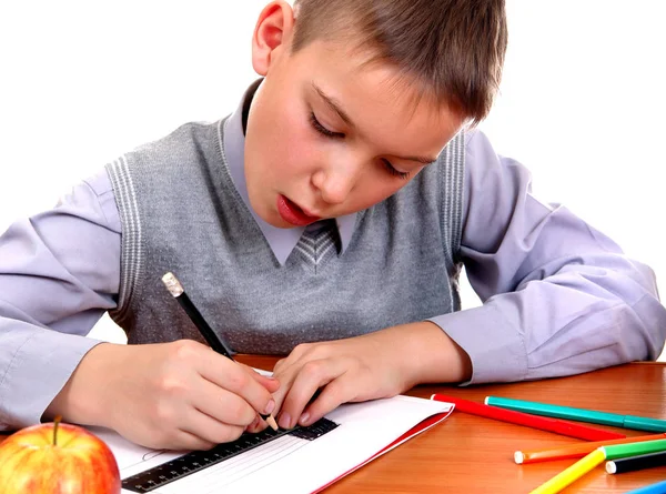 Kid is drawing — Stock Photo, Image