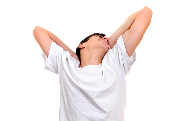 Уставший молодой человек
