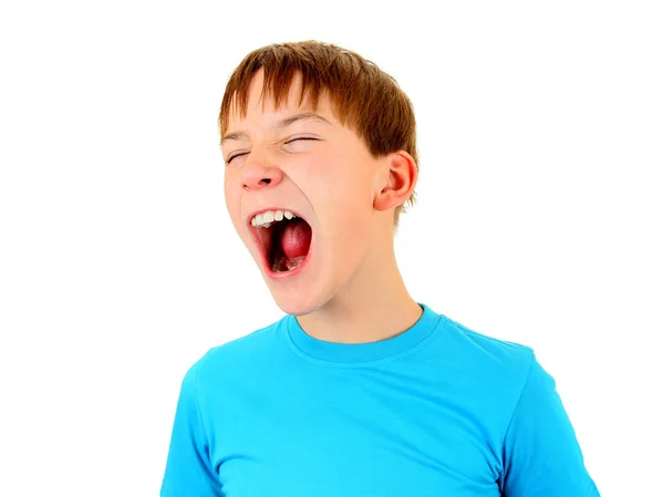 Criança grito isolado — Fotografia de Stock
