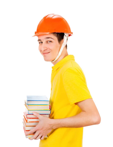 Joven con sombrero duro — Foto de Stock