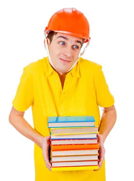 Young Man in Hard Hat — Stock Photo, Image