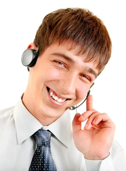 Tiener met Headset — Stockfoto