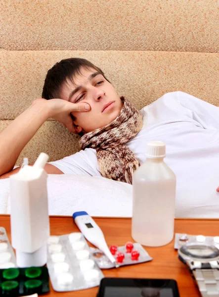 Sick Young Man — Stock Photo, Image