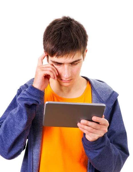 Young Man with Tablet — Stock Photo, Image