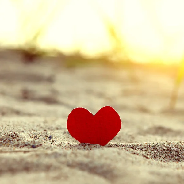 Heart on the Sand — Stock Photo, Image