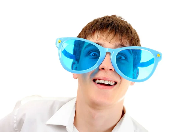 Teenager v velké brýle — Stock fotografie
