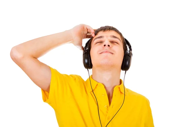 Young Man in Headphones — Stock Photo, Image