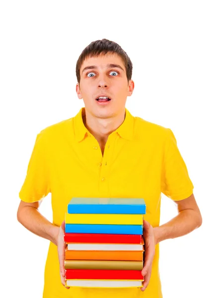 Jonge Man met een boeken — Stockfoto