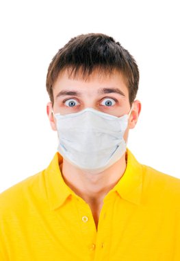 genç adam gribi maske