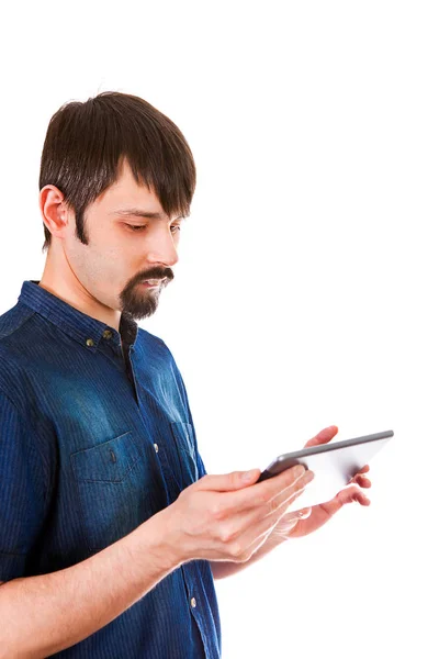 Hombre con Tablet PC — Foto de Stock